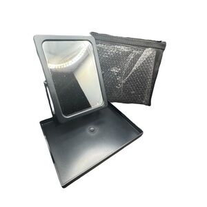 NWT Mary Kay Portable Makeup Mirror with Tray & Zip Pouch